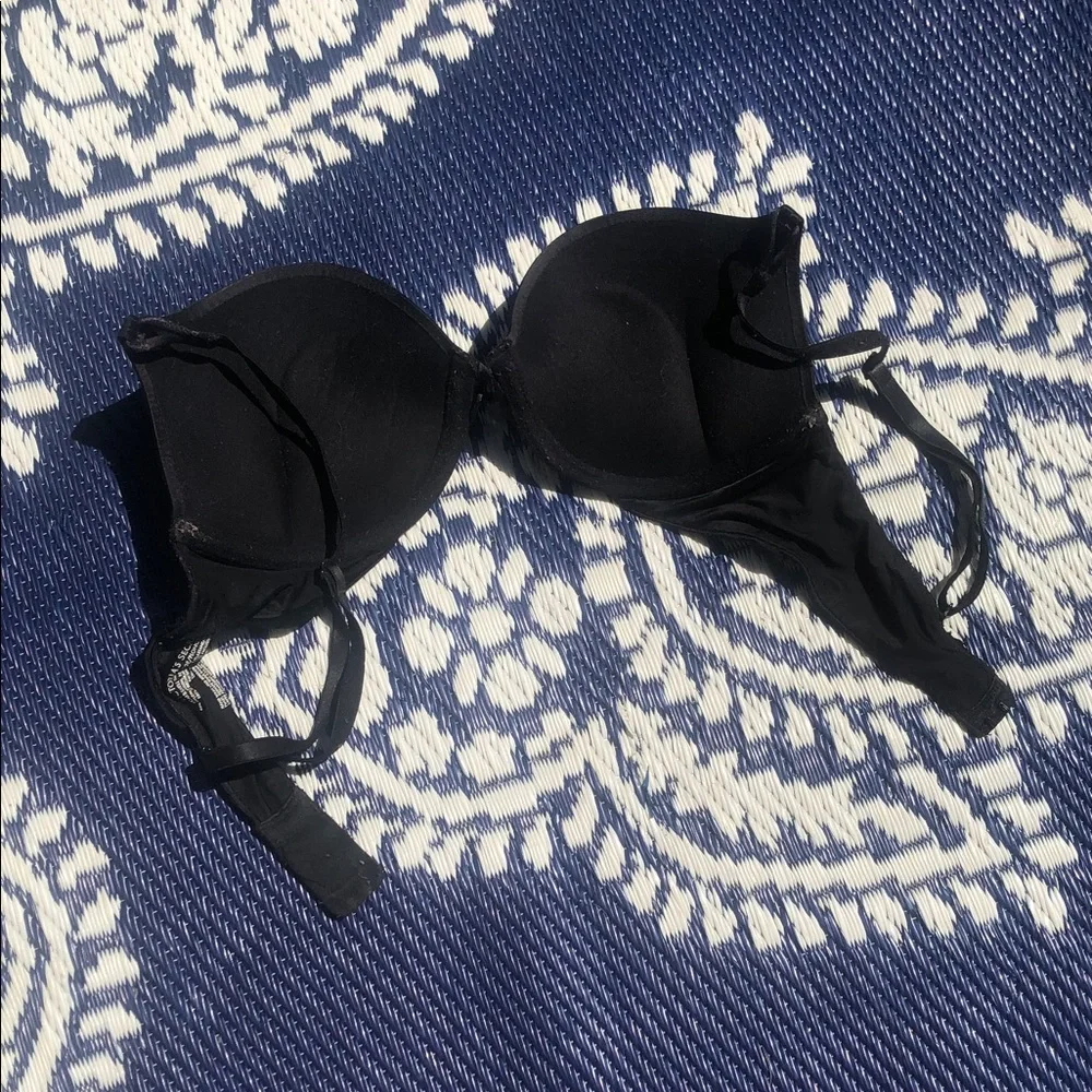 Black Embellished Push-Up Bra - Women Intimates